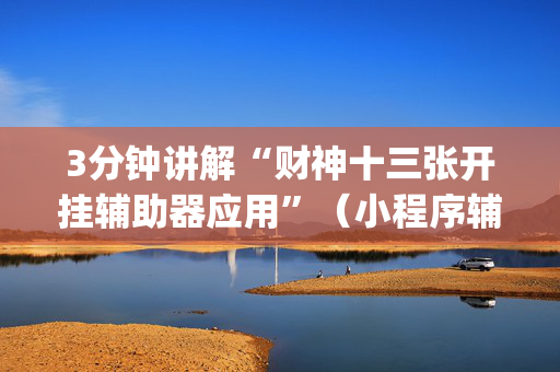 3分钟讲解“财神十三张开挂辅助器应用”（小程序辅助软件)
