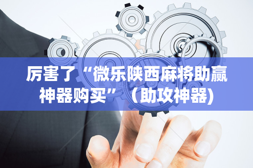 厉害了“微乐陕西麻将助赢神器购买”（助攻神器)