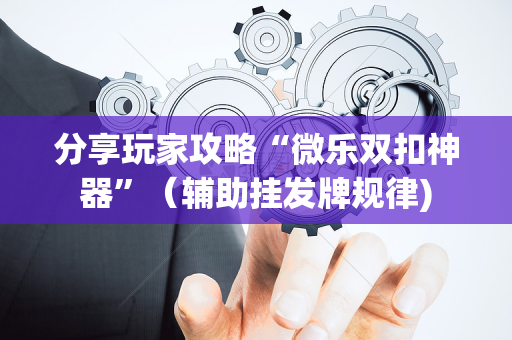 分享玩家攻略“微乐双扣神器”（辅助挂发牌规律)