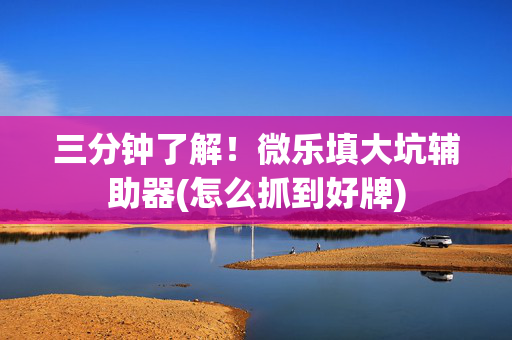三分钟了解！微乐填大坑辅助器(怎么抓到好牌)