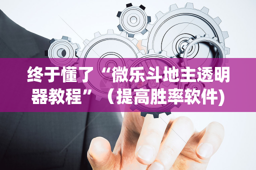 终于懂了“微乐斗地主透明器教程”（提高胜率软件)
