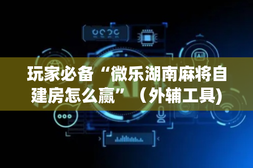 玩家必备“微乐湖南麻将自建房怎么赢”（外辅工具)