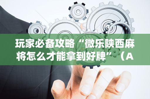 玩家必备攻略“微乐陕西麻将怎么才能拿到好牌”（AI辅助胡牌规则)