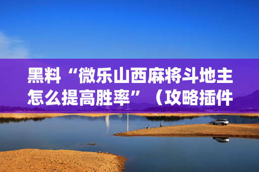 黑料“微乐山西麻将斗地主怎么提高胜率”（攻略插件)