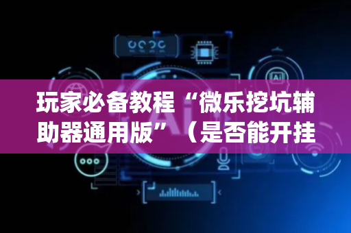 玩家必备教程“微乐挖坑辅助器通用版”（是否能开挂)