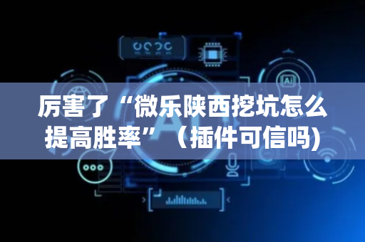 厉害了“微乐陕西挖坑怎么提高胜率”（插件可信吗)