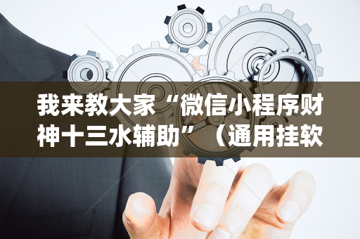 我来教大家“微信小程序财神十三水辅助”（通用挂软件多少钱)
