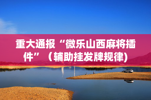 重大通报“微乐山西麻将插件”（辅助挂发牌规律)