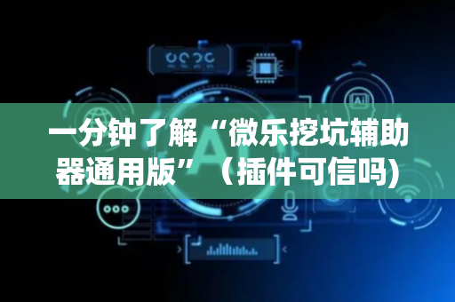 一分钟了解“微乐挖坑辅助器通用版”（插件可信吗)