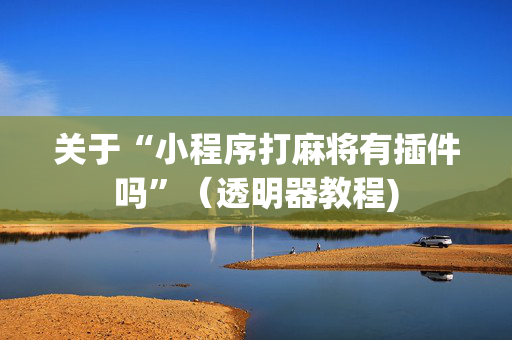 关于“小程序打麻将有插件吗”（透明器教程)