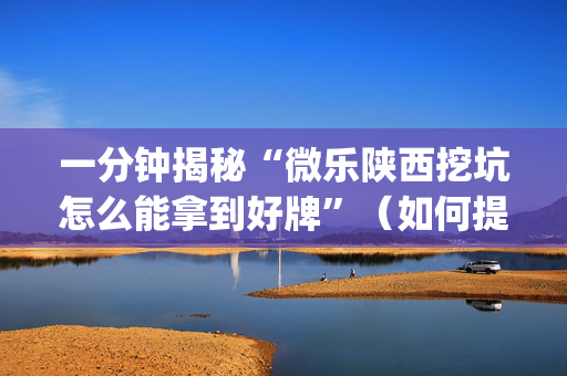 一分钟揭秘“微乐陕西挖坑怎么能拿到好牌”（如何提高胜率)