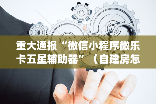 重大通报“微信小程序微乐卡五星辅助器”（自建房怎么拿好牌)