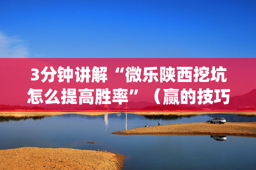3分钟讲解“微乐陕西挖坑怎么提高胜率”（赢的技巧规律)