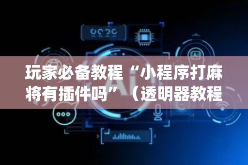 玩家必备教程“小程序打麻将有插件吗”（透明器教程)