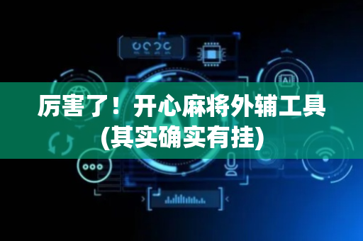 厉害了！开心麻将外辅工具(其实确实有挂)