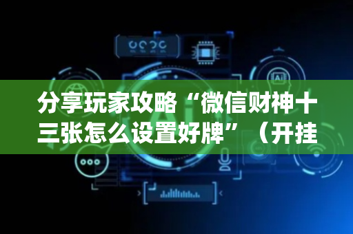 分享玩家攻略“微信财神十三张怎么设置好牌”（开挂辅助器脚本)