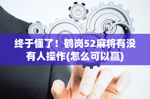 终于懂了！鹤岗52麻将有没有人操作(怎么可以赢)