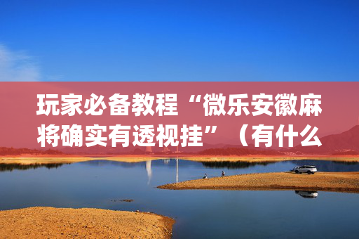 玩家必备教程“微乐安徽麻将确实有透视挂”（有什么规律)