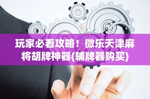 玩家必看攻略！微乐天津麻将胡牌神器(辅牌器购买)