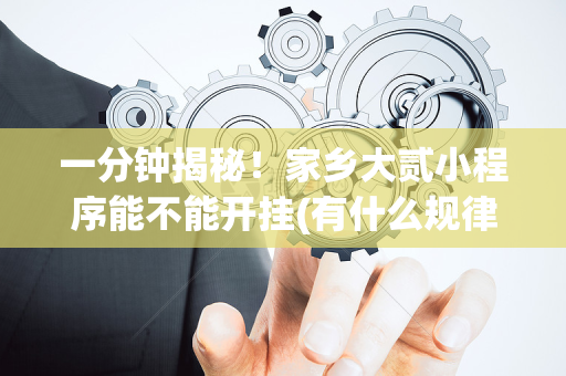 一分钟揭秘！家乡大贰小程序能不能开挂(有什么规律)