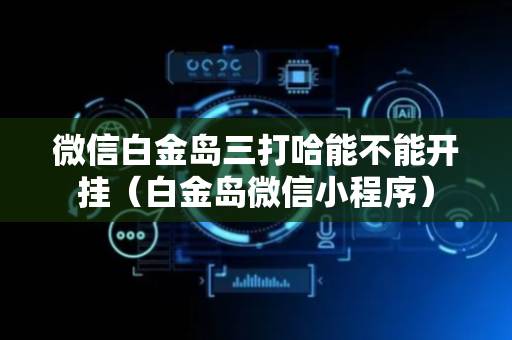 微信白金岛三打哈能不能开挂（白金岛微信小程序）