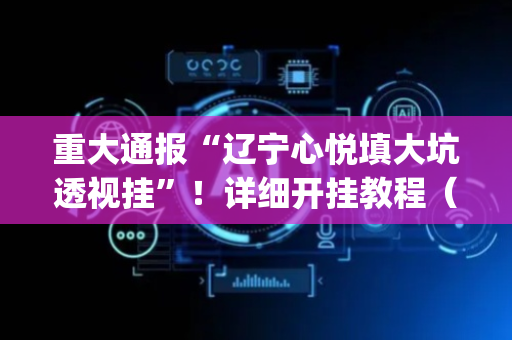 重大通报“辽宁心悦填大坑透视挂”！详细开挂教程（确实真的有挂)-抖音