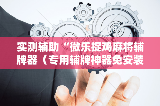 实测辅助“微乐捉鸡麻将辅牌器（专用辅牌神器免安装）