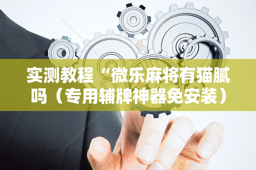 实测教程“微乐麻将有猫腻吗（专用辅牌神器免安装）