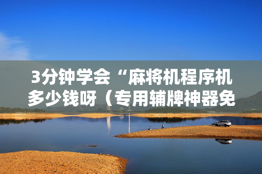 3分钟学会“麻将机程序机多少钱呀（专用辅牌神器免安装）