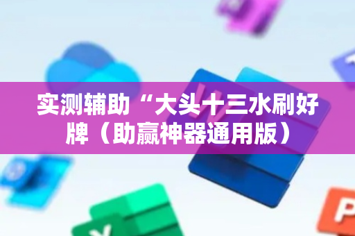 实测辅助“大头十三水刷好牌（助赢神器通用版）