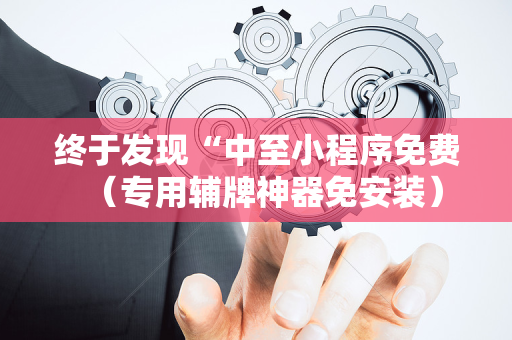 终于发现“中至小程序免费（专用辅牌神器免安装）