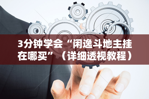3分钟学会“闲逸斗地主挂在哪买”（详细透视教程）-哔哩哔哩