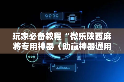 玩家必备教程“微乐陕西麻将专用神器（助赢神器通用版）