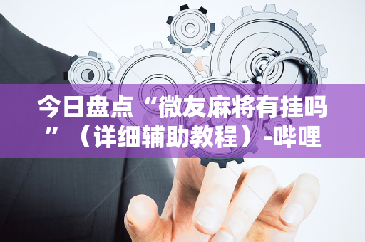今日盘点“微友麻将有挂吗”（详细辅助教程）-哔哩哔哩