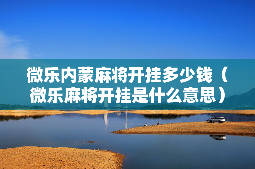微乐内蒙麻将开挂多少钱（微乐麻将开挂是什么意思）