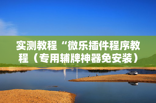 实测教程“微乐插件程序教程（专用辅牌神器免安装）