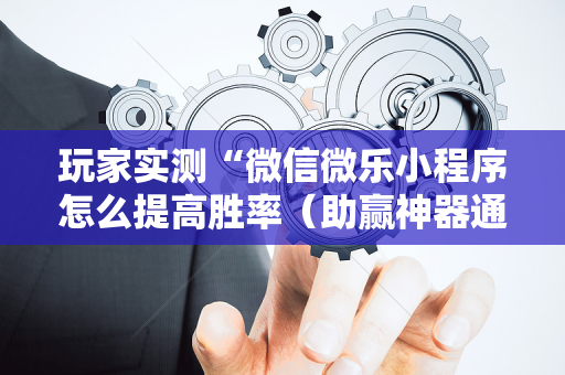 玩家实测“微信微乐小程序怎么提高胜率（助赢神器通用版）