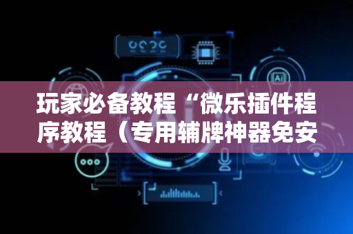 玩家必备教程“微乐插件程序教程（专用辅牌神器免安装）