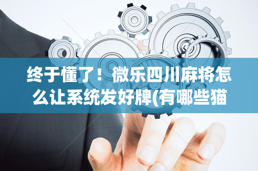终于懂了！微乐四川麻将怎么让系统发好牌(有哪些猫腻)