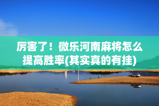厉害了！微乐河南麻将怎么提高胜率(其实真的有挂)