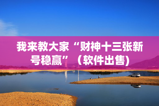 我来教大家“财神十三张新号稳赢”（软件出售)