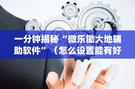 一分钟揭秘“微乐锄大地辅助软件”（怎么设置能有好牌)