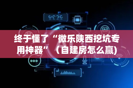 终于懂了“微乐陕西挖坑专用神器”（自建房怎么赢)