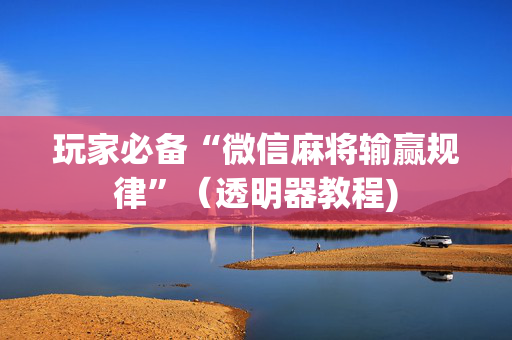 玩家必备“微信麻将输赢规律”（透明器教程)