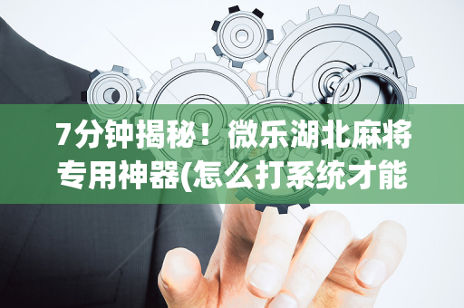 7分钟揭秘！微乐湖北麻将专用神器(怎么打系统才能给好牌)
