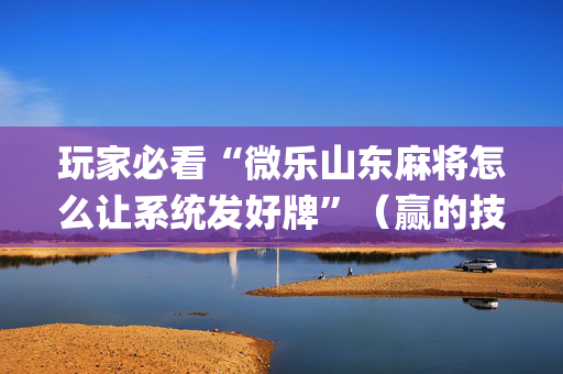 玩家必看“微乐山东麻将怎么让系统发好牌”（赢的技巧规律)