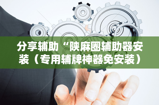 分享辅助“陕麻圈辅助器安装（专用辅牌神器免安装）