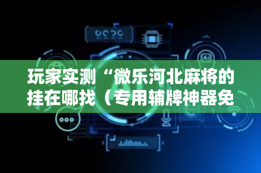 玩家实测“微乐河北麻将的挂在哪找（专用辅牌神器免安装）