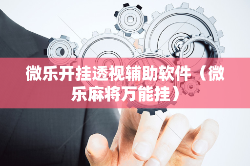 微乐开挂透视辅助软件（微乐麻将万能挂）