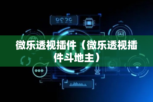 微乐透视插件（微乐透视插件斗地主）